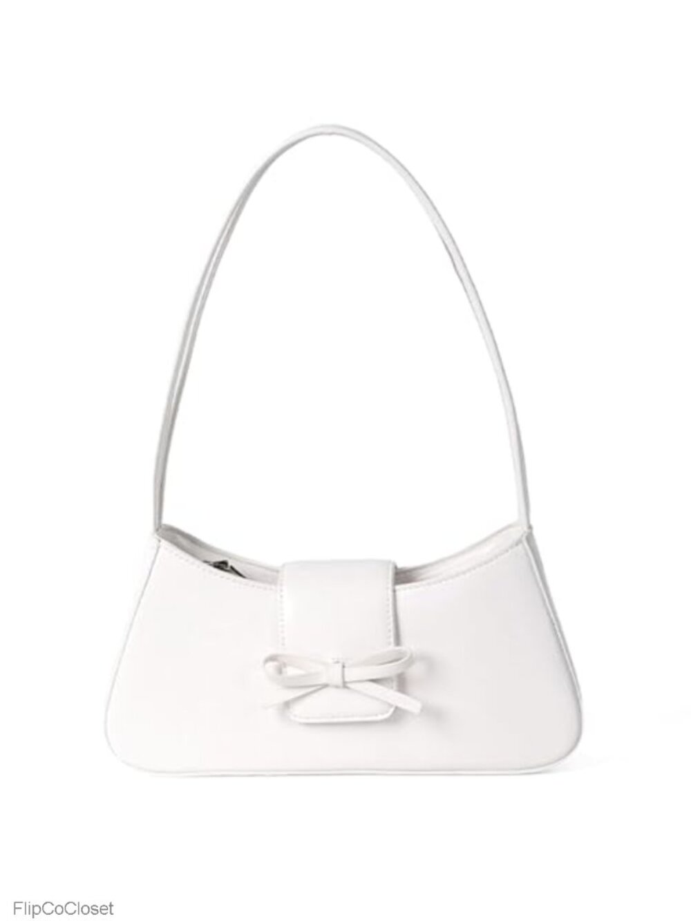 Y2K Patent PU Leather Hobo Shoulder Bag Bow Clutch Purse